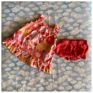 Carters Floral Dress/Top & Diaper Cover Set
